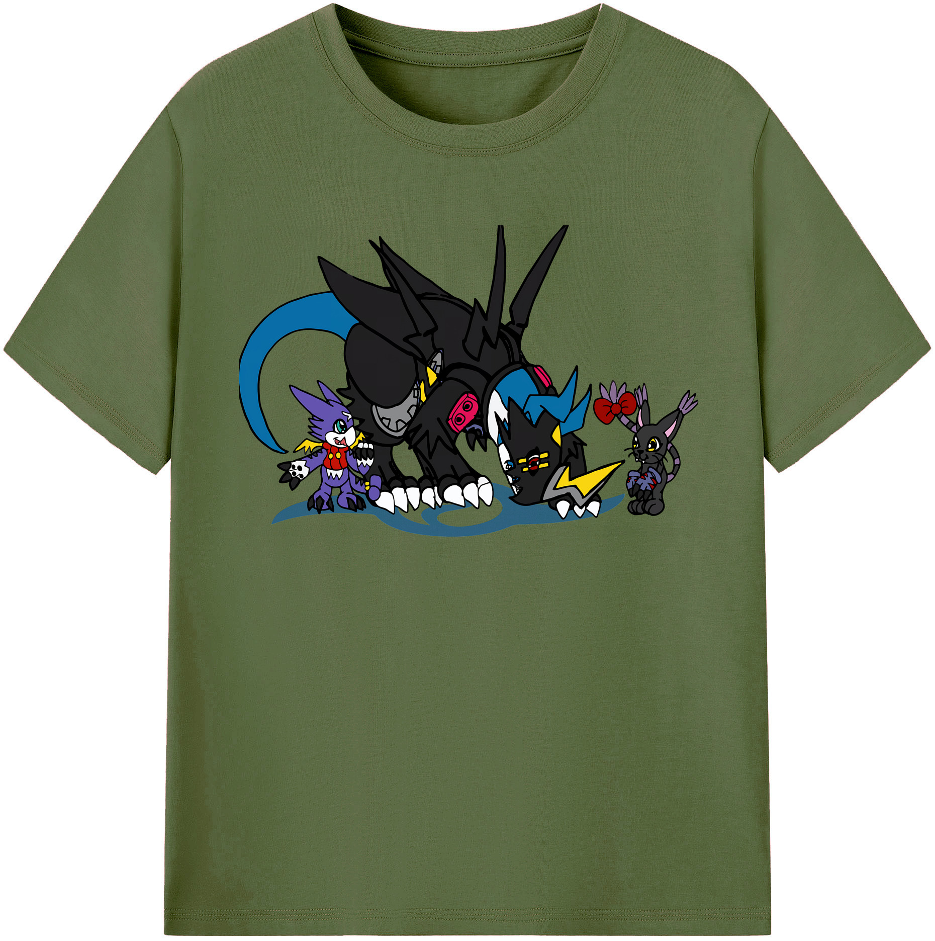 （画像用） Digimon デジタルモンスター/デジモン 綿100％半袖Tシャツ（フロントプリント）